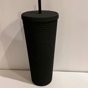 Starbucks black matte studded cup